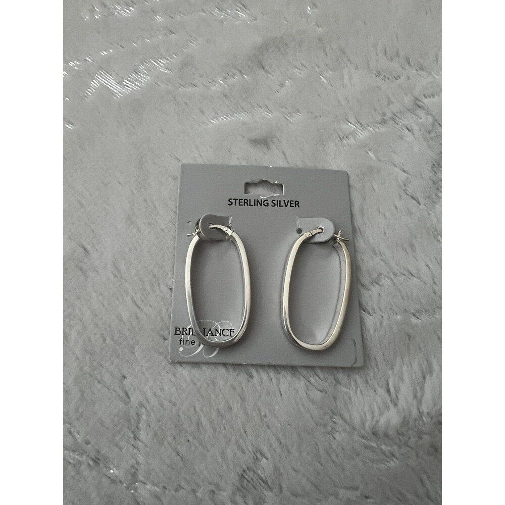 Earrings Sterling silver hoop earrings long design new